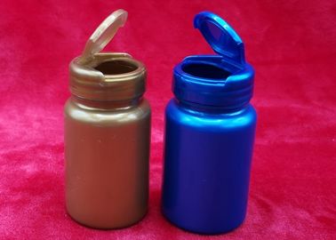 Pełny zestaw kolorowych butelek na pigułki, Flip - Top Cap Plastikowych pojemników na kapsułki Łatwy do otwarcia / zamknięcia
