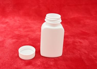 40 ml HDPE Kwadratowe plastikowe butelki na pigułki Pełny zestaw 37,5 * 28 * 72 mm